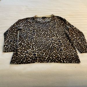 J Crew Leopard Sweater on Merino Wool